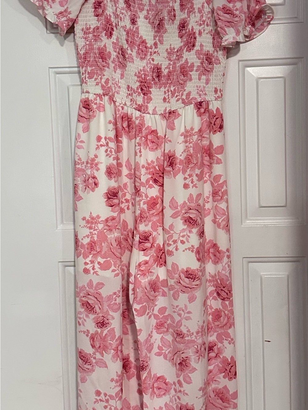 Pink Floral Wide-Leg Jumpsuit